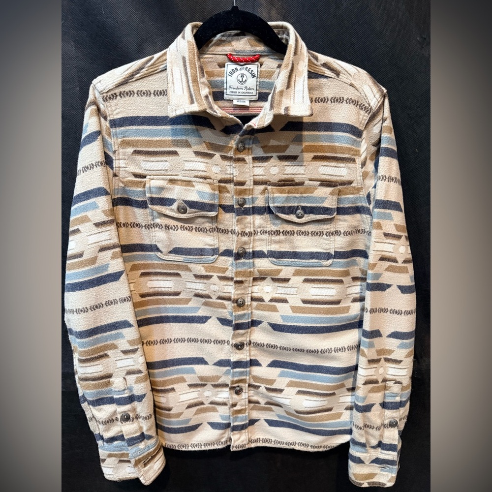 Iron & Resin Men's Striped Freedom Riders (over) Shirt - Medium (wears small)